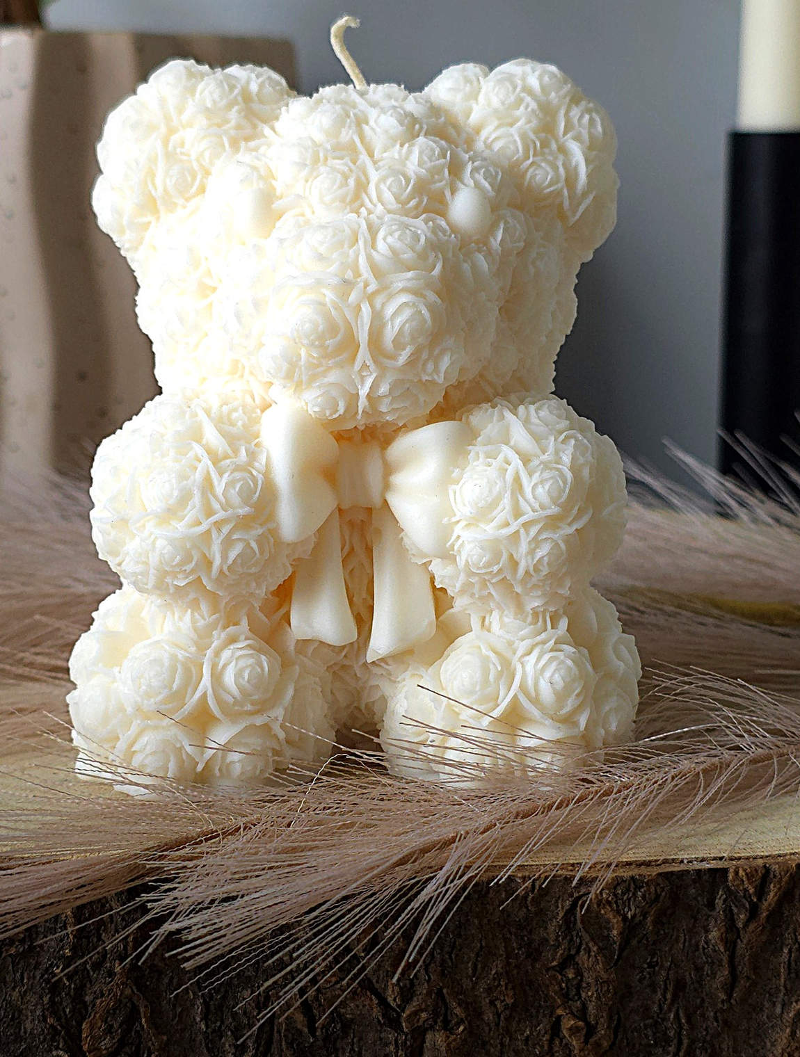 Rose Bear Candle