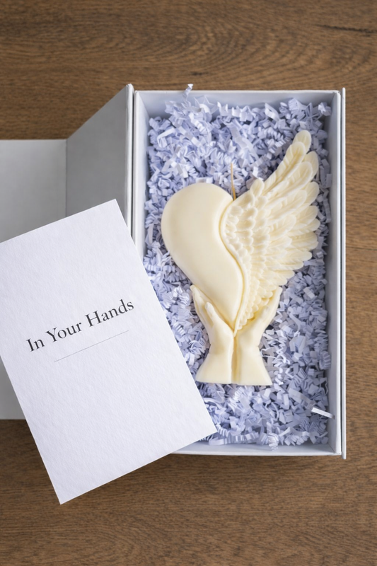 In Your Hands – Symbolic Handmade Soy Candle as a Meaningful Gift