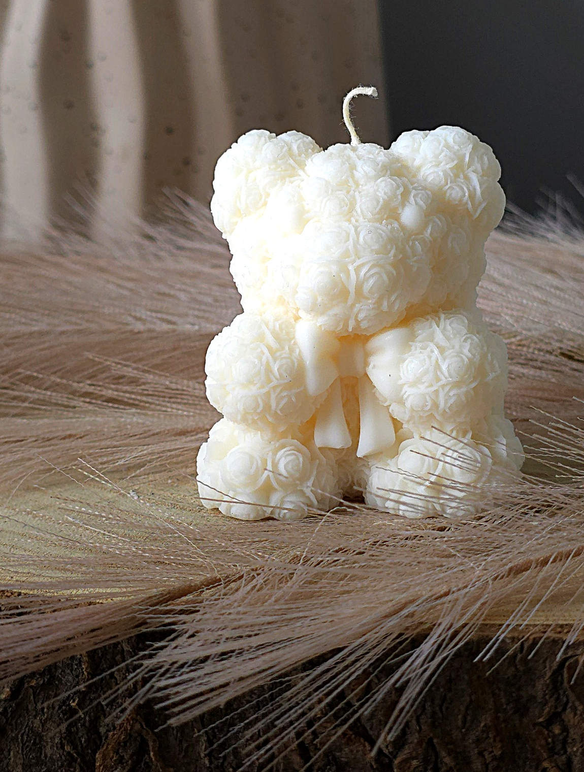 Rose Bear Candle
