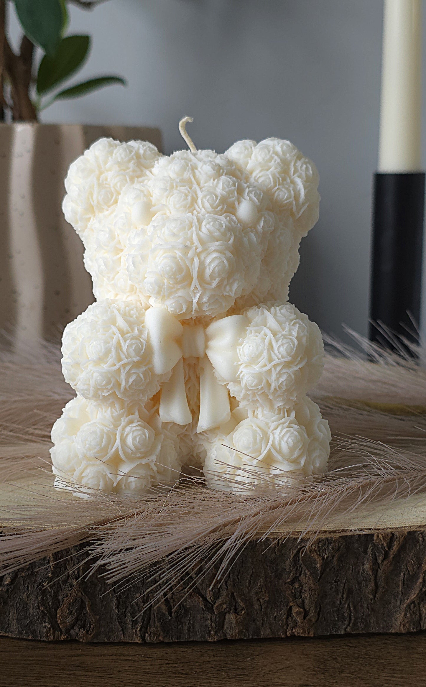 Rose Bear Candle