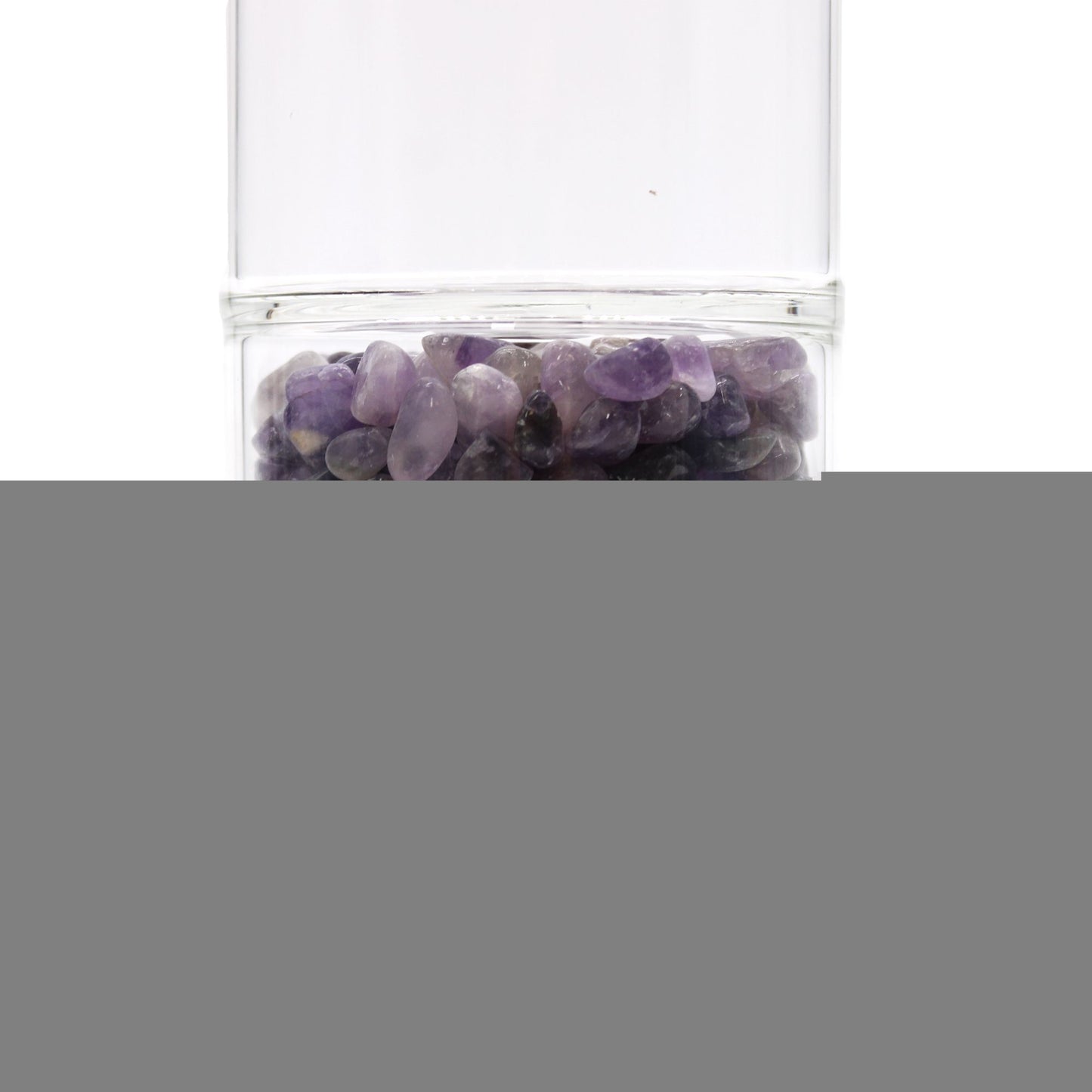 Crystal Glass Tea Infuser Bottle - Rose Gold - Amethyst