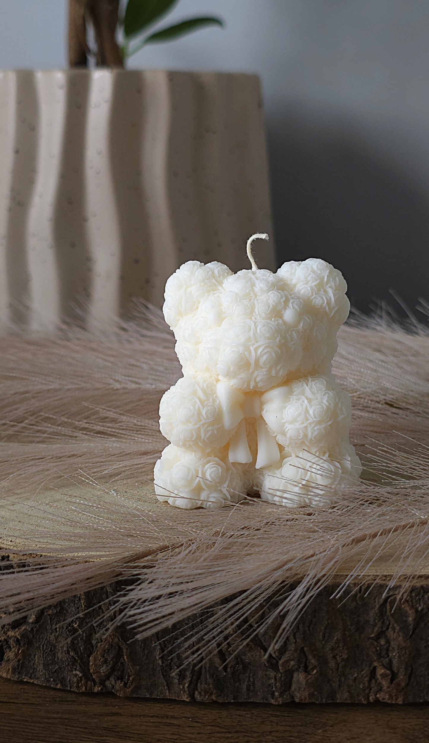 Rose Bear Candle